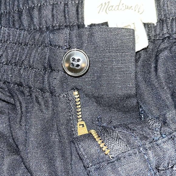 Madewell Linen-Blend Track Trousers in Black | size Medium - Picture 6 of 11